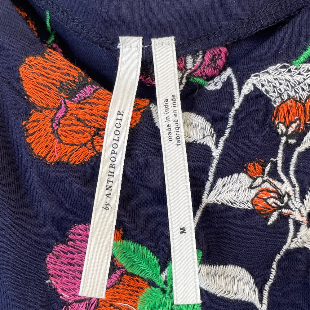 Anthropologie Navy Floral Camisole Size M - Picture 5 of 8